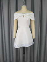 Elegant Off Shoulder Sequin Slim Party Dress